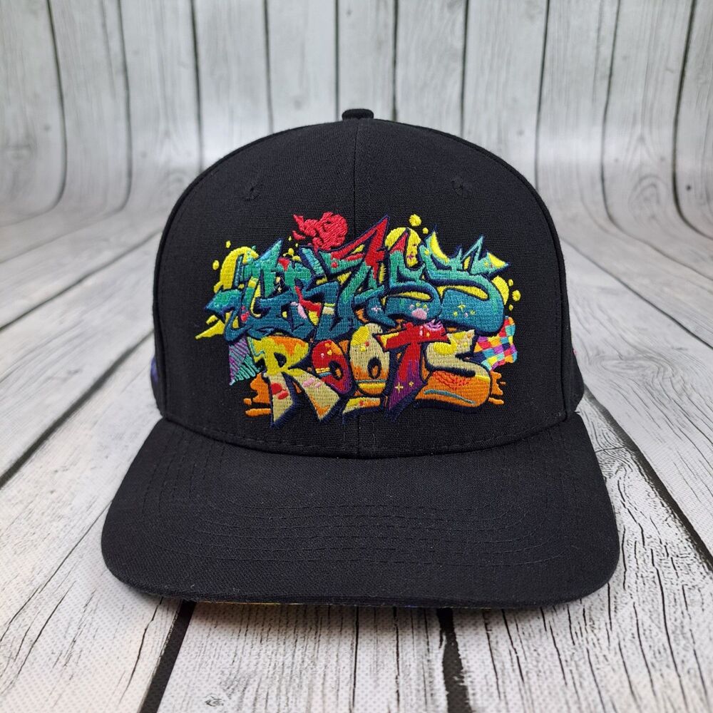 Grassroots California Hat Cap Snapback Limited Edition Graffiti Black Multicolor